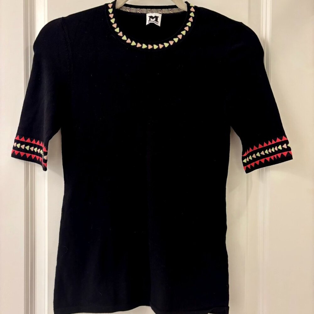 M by Missoni Knit Short Sleeve Top Size Small